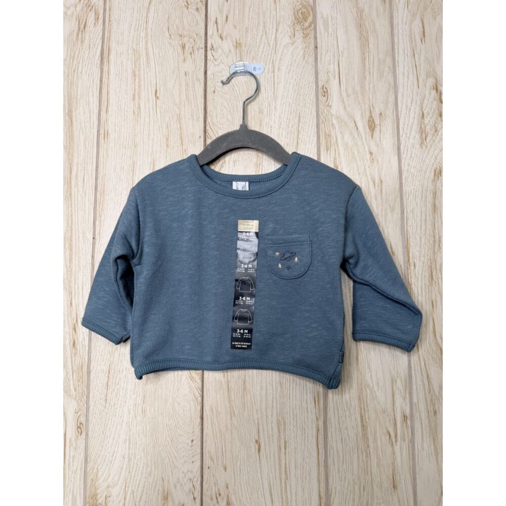 Modern Moments Gender Neutral Blue Drop Shoulder Top